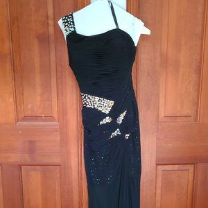 Evening Prom Dress, black floor length